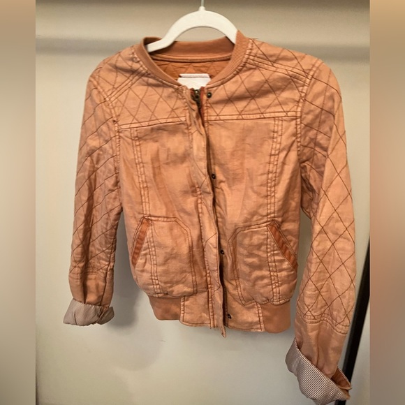 Anthropolgie HEI Bomber linen quilted jacket - Picture 1 of 7